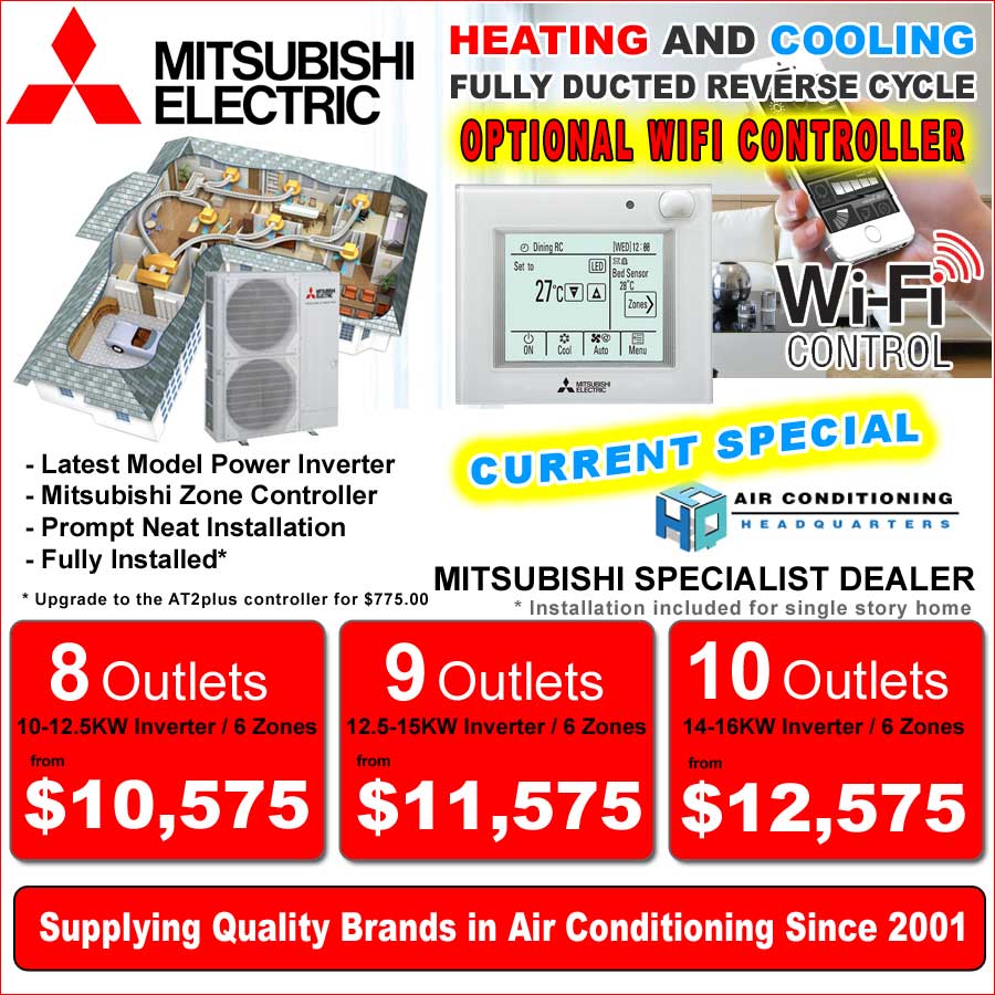 Special Offer Mitsubishi Ducted System Air Conditioning